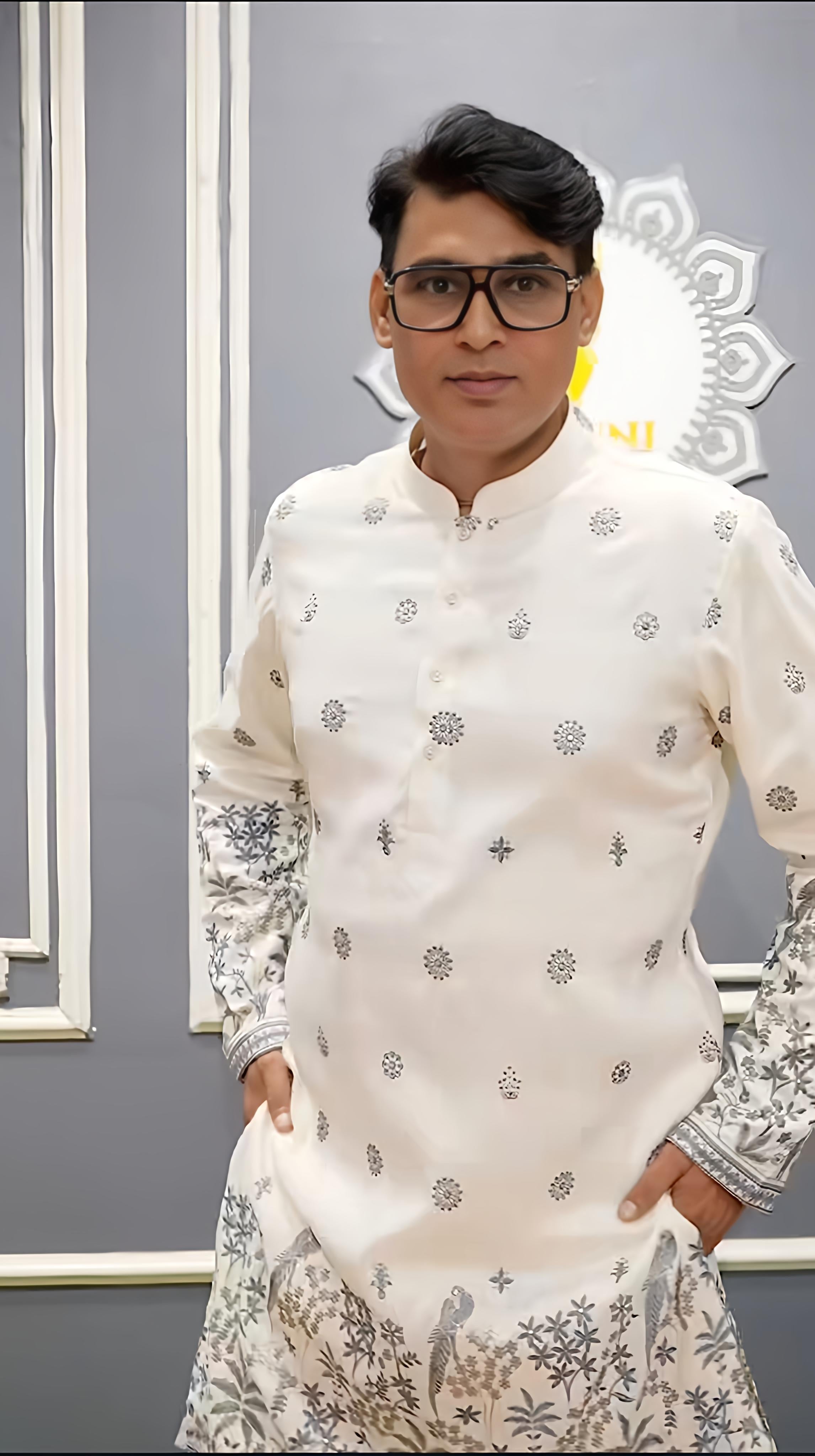 Traditional and Ceremonial Premium Kurta Pajama - Floral & Geometric