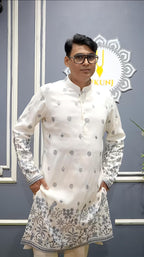 Traditional and Ceremonial Premium Kurta Pajama - Floral & Geometric